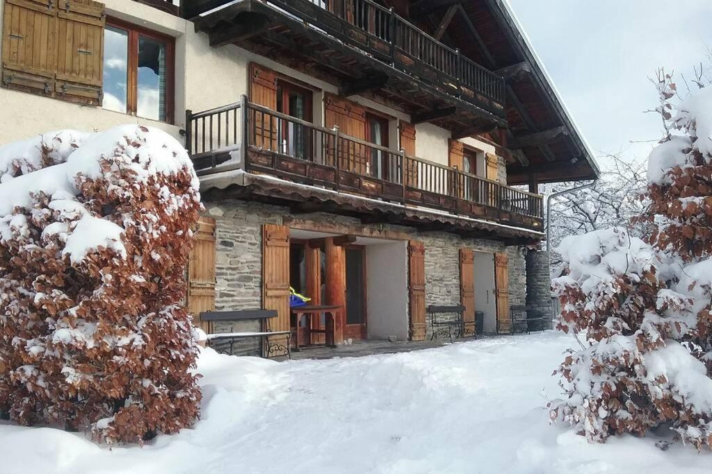 Paisible Chalet Montagne Avec Option Jacuzzi Seez Exterior photo